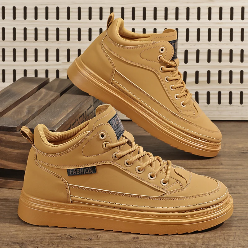 

2025 New Style Work Boots, Slip-resistant and Durable Mid-top Trendy and Versatile Sports Sneakers, Street Casual Men's Shoes