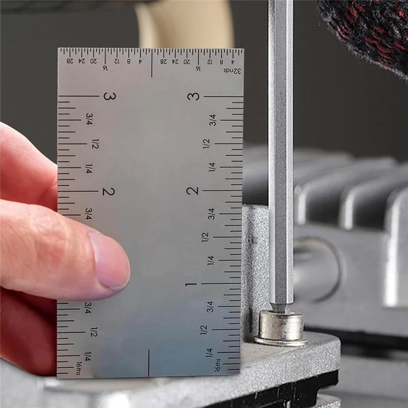 AT63-3In Pocket Rule-Versatile & Matte Woodworking Rulers W/Graduations On All Four Edges For Easy Readability - Marking Tool