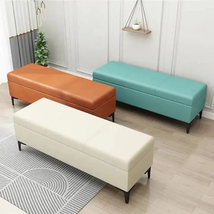 

Multi Functional Shoe Changing Stools Home Entrance Fitting Room Long Bed Tail Storage Stool Storage Ottomans Home Furniture