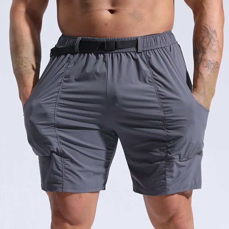 Men's Athletic Shorts Loose Men's Clothing Casual Cropped Pants Multi-Pocket Cargo Shorts