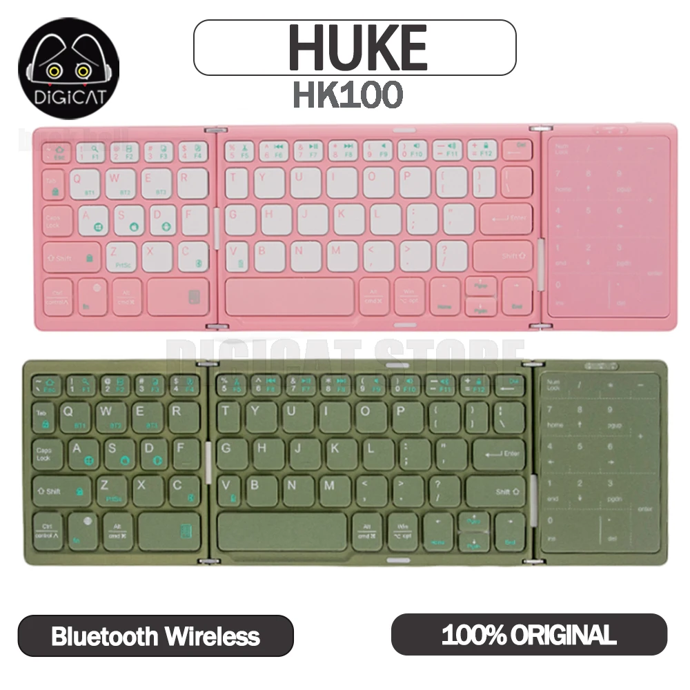

Клавиатура HUKE Hk100 Складная с ЧПУ, Беспроводная складная мини-клавиатура с Bluetooth, легкая портативная интеллектуальная Офисная Клавиатура, подарок