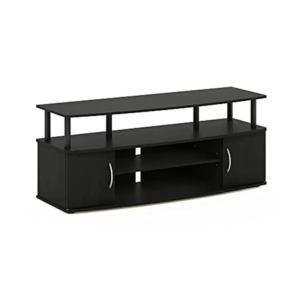 

Entertainment Stand TV 55 Inch Open Closed Storage Blackwood Particle Board PVC Easy Assemble 47.24x19.53x15.87" 50lbs Cap