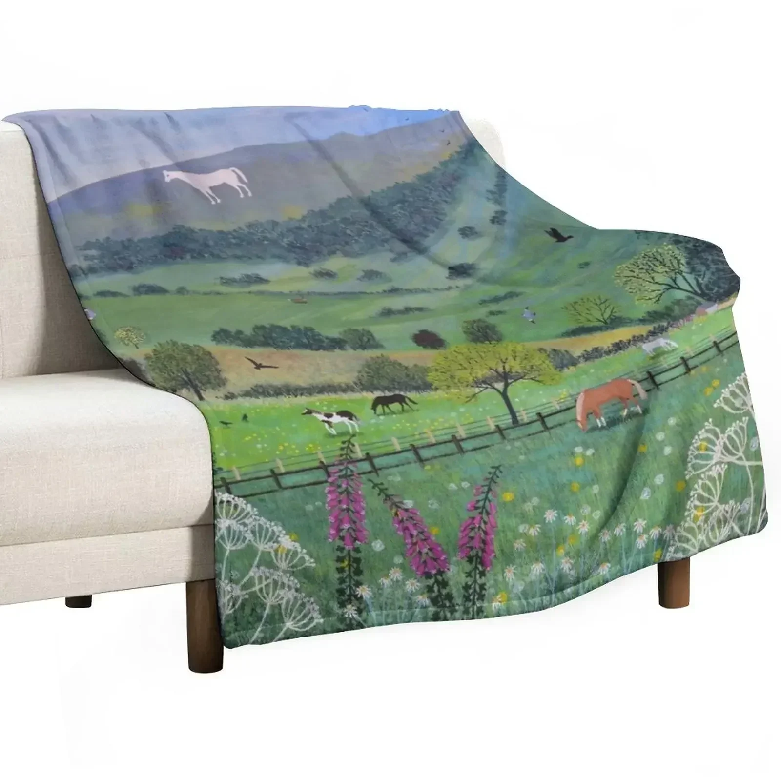 Westbury Horse Throw Blanket Beach Luxury Designer Flannel Fashion Sofas Blankets