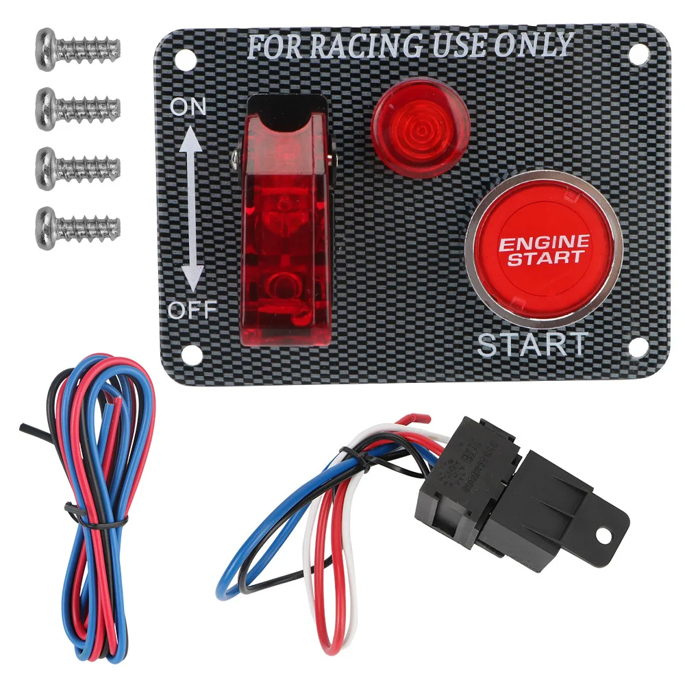

For Car Modification Car Switch Panel Start Push Button Switch Car 12V 30A Ignition Switch Engine Panel 2 Toggle