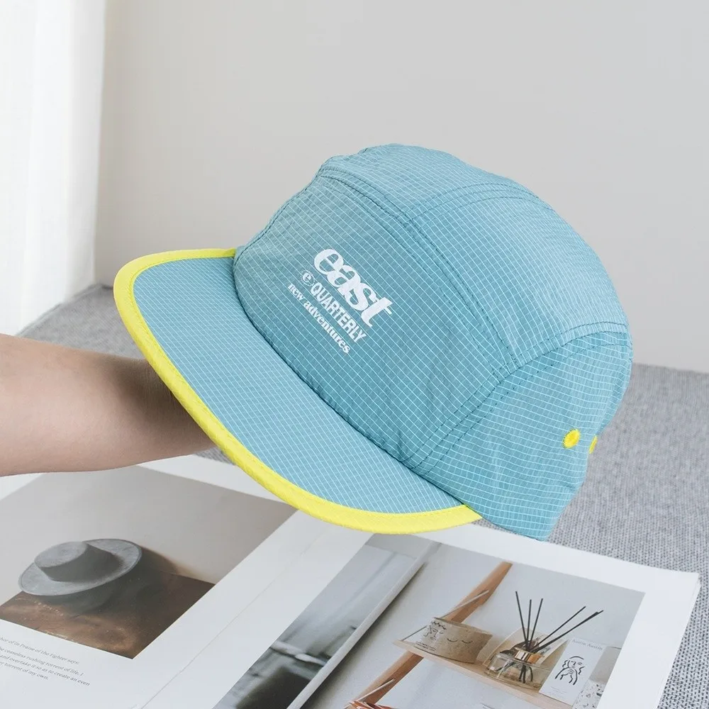 Outdoor Sports 5-Panel Baseball Cap Quick-Dry Breathable Duckbill Hat Ultralight Flat-brimmed Soft Brim Sun Hat