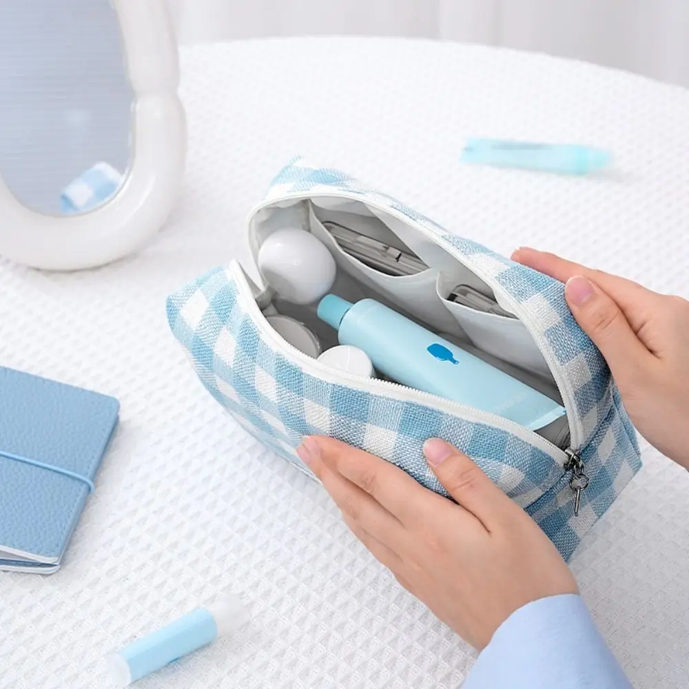 أزياء شعرية منقوشة حقيبة مستحضرات التجميل سعة كبيرة سستة السفر غسل حقيبة البوليستر تجميل ضد الماء الحقيبة المنزل