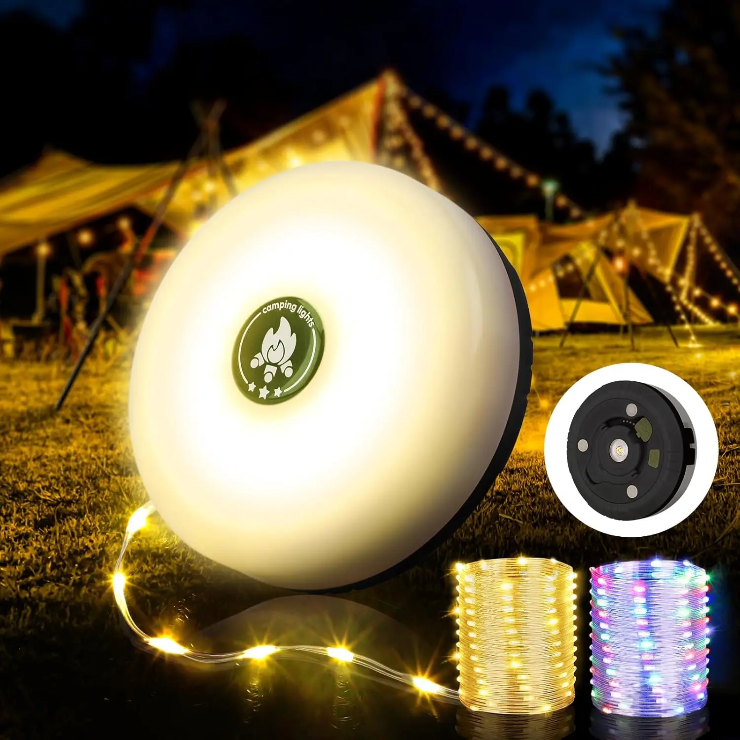 Outdoor Camping Light USB Rechargeable Waterproof Light Chain Portable and Scalable Suspended Sky Tent Atmosphere String Light