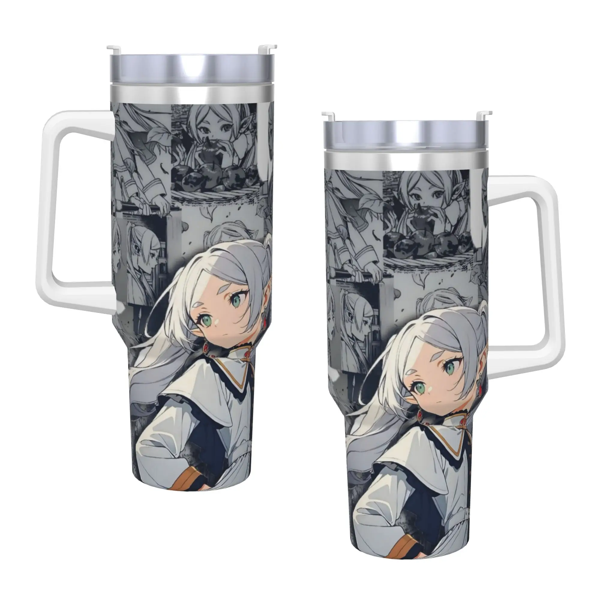 Stainless Steel Tumbler Frieren Beyond Journeys Thermal Mug  Insulated Cold Drink Driving Mugs Cup
