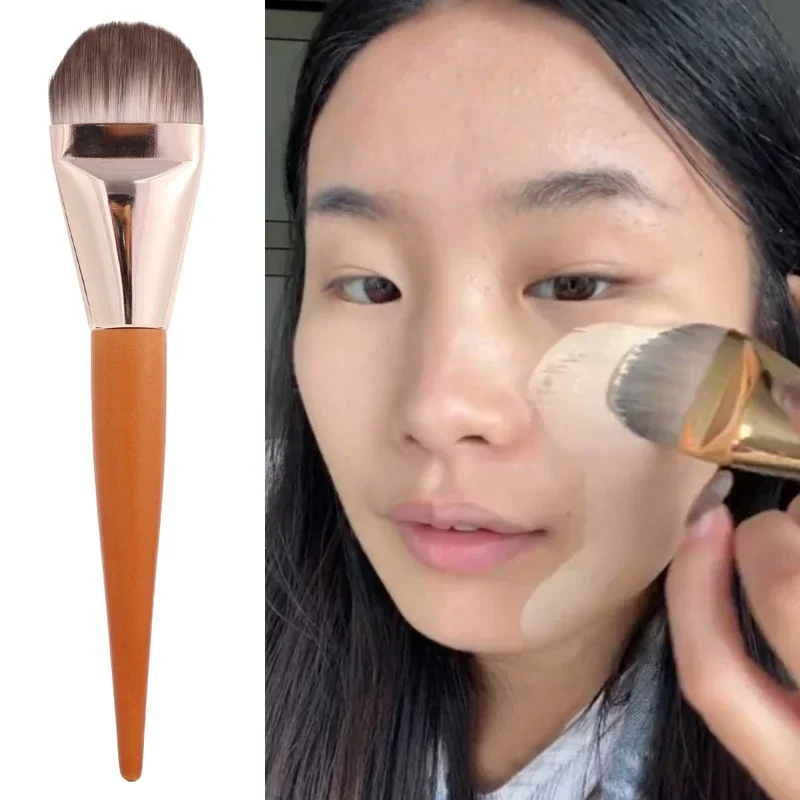 Makeup Brush Tongue Concealer Brushes Face Mask Brushes Portable Professional Foundation Brush Large Cosmetics Soft Base Make Up