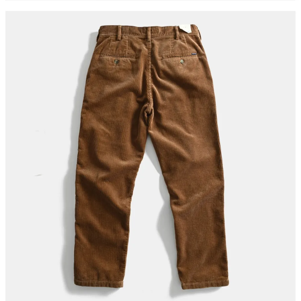 سراويل عمل قصيرة مستقيمة فضفاضة من القطن ثقيلة الوزن جديدة للرجال لخريف جديد