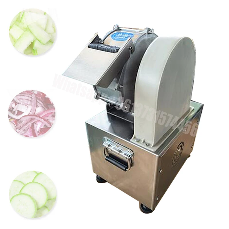 

220V Automatic Vegetable Cutting Machine Commercial Electric Potato Carrot Cucumber Slicing Shredding