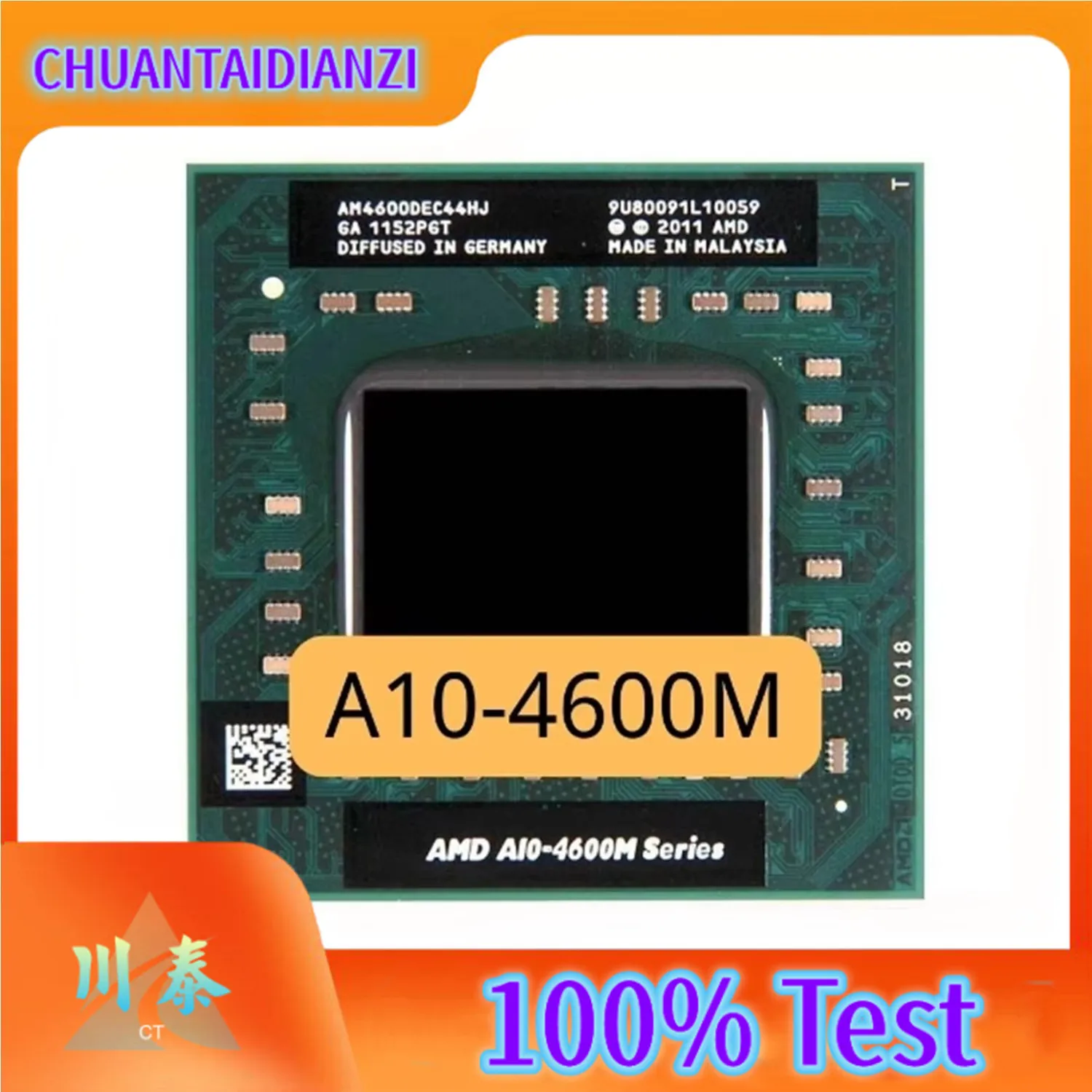 AMD A10-Series A10-4600M A10 4600M 2.3 GHz Used Quad-Core Quad-Thread CPU Processor AM4600DEC44HJ Socket FS1