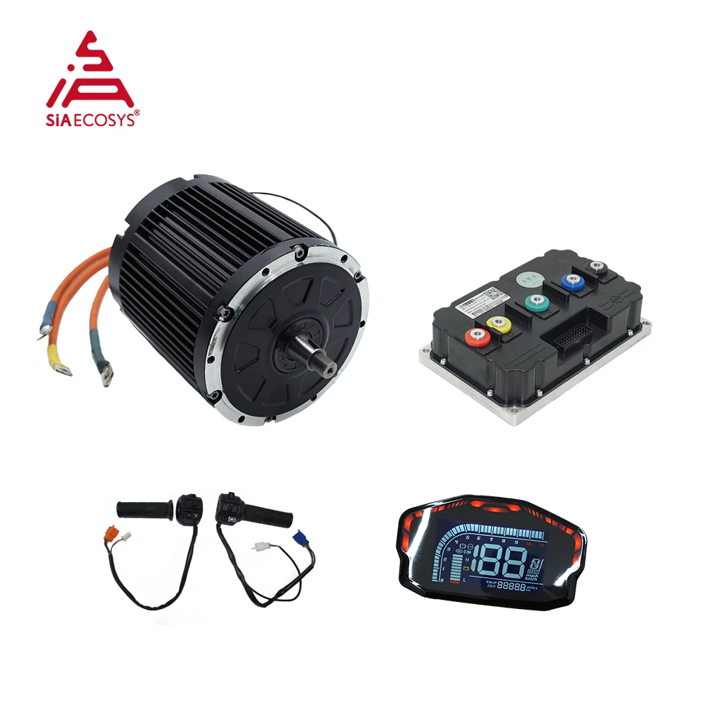 

QSMOTOR 10KW D155A-70 PMSM Hairpin Motor 72V High Power Encoder Mid Drive Motor with Fardriver Controller ND721200B kit