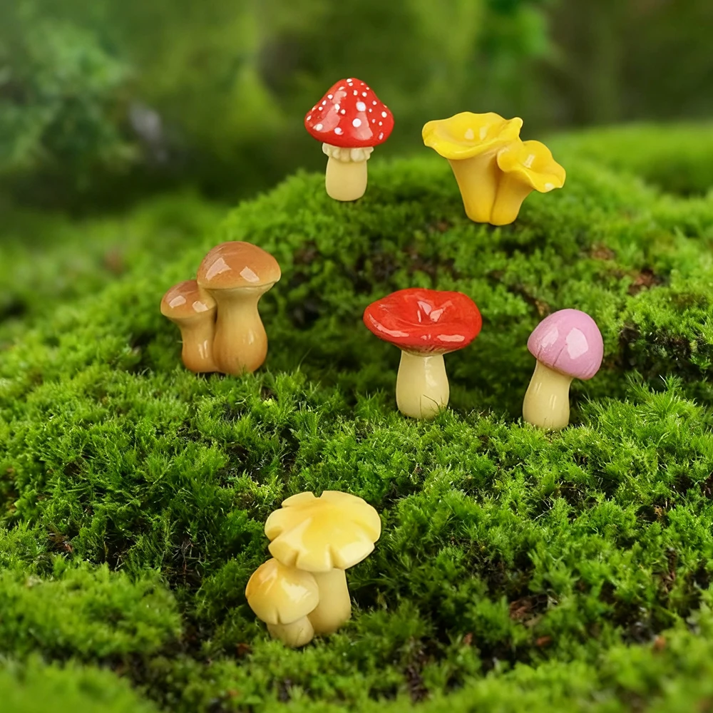 

Moss Micro Landscape Creative Simulation Jungle Mushroom Bonsai Gardening DIY Landscape Decoration Accessories Small Ornaments