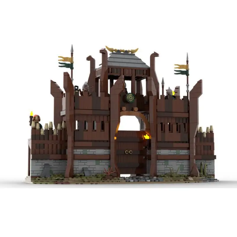 MOC 139386 The Rings Movie UCS Building Blocks Golden Hall Gates And House Technology Bricks Model Toys for Kids Christmas Gifts