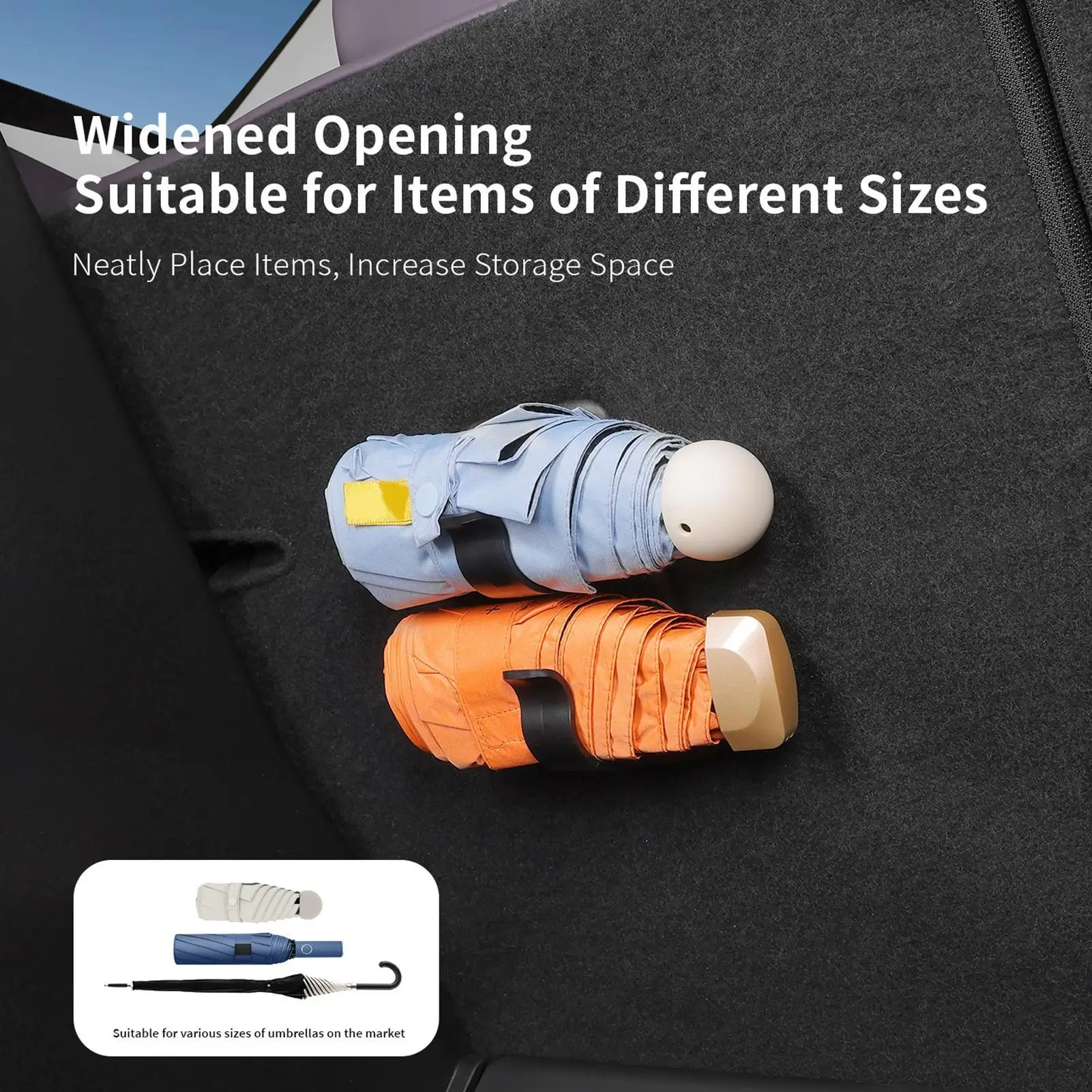 2pcs Umbrella Hook For Car No Drilling Double Hook Back Seat Storage Car Purse Holder For Truck SUV Interior Travel Outdoor