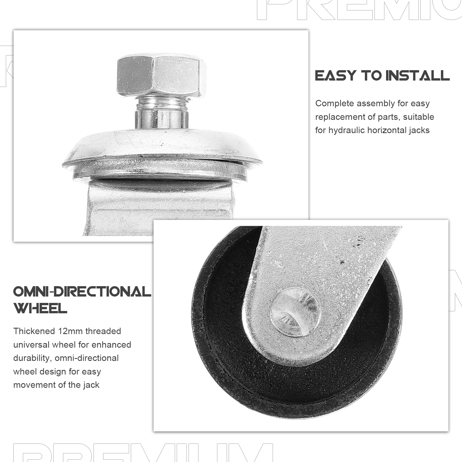 

Hydraulic Jack Caster Wheel 16mm Thickened Threaded Universal Wheel for Horizontal Garage Equipment Red Wheels Floor Jack