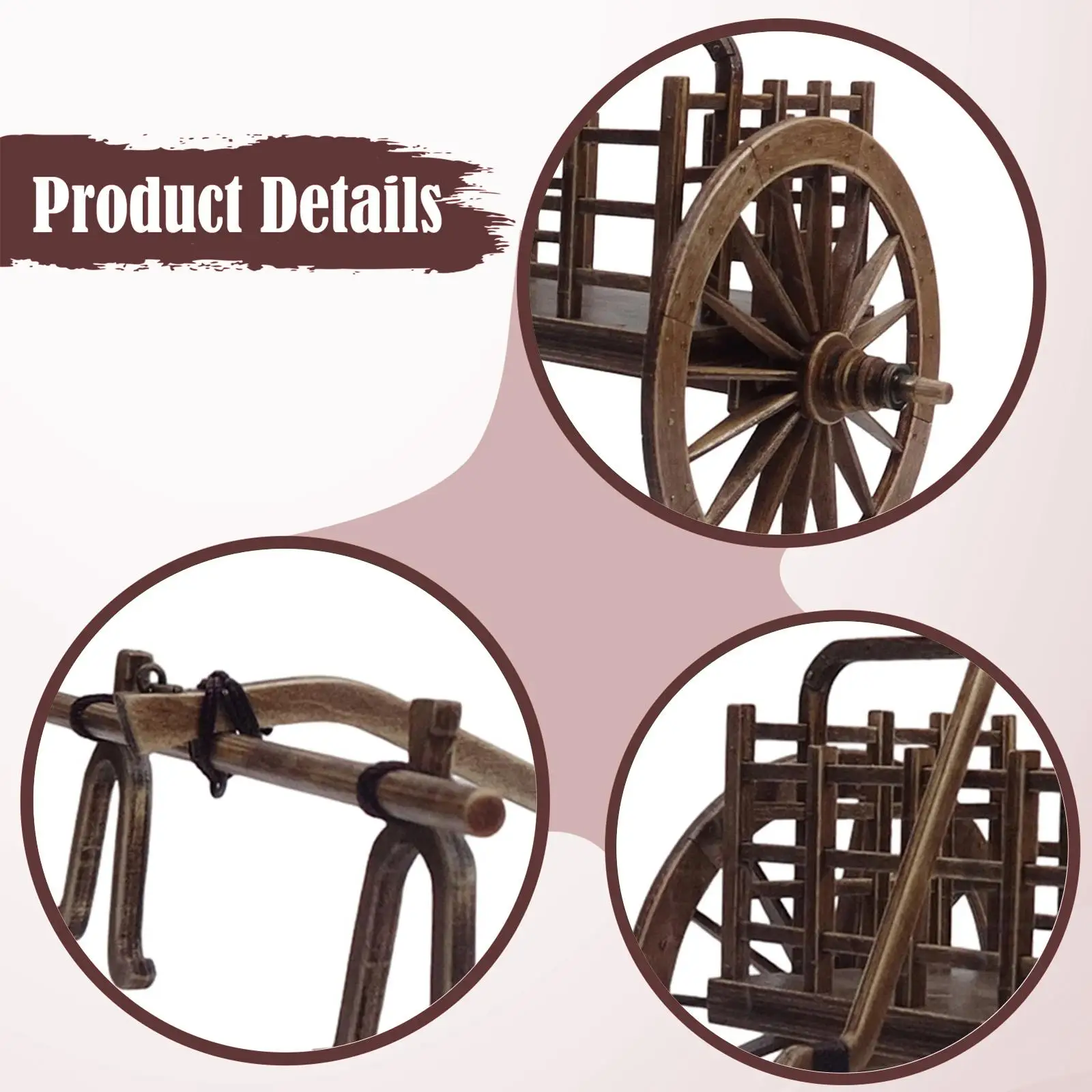 1:10 Ancient Chinese Carriage Model Building Kit,Birthday Gift Home Decor,Assembly Table Ornament for Projects,Holiday,Builder
