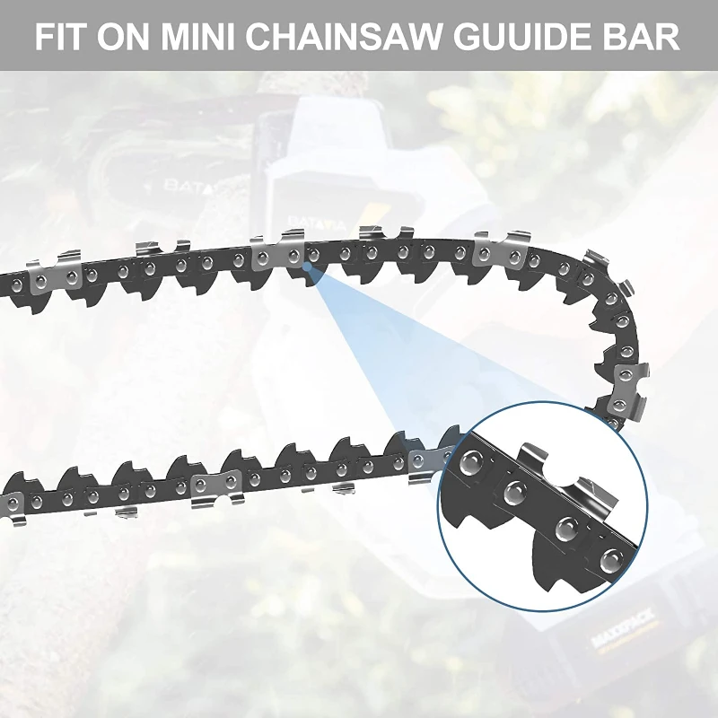 4 Inch Mini Steel Chainsaw Chain Electric Pruning Saw Accessory Garden Tool Replacement