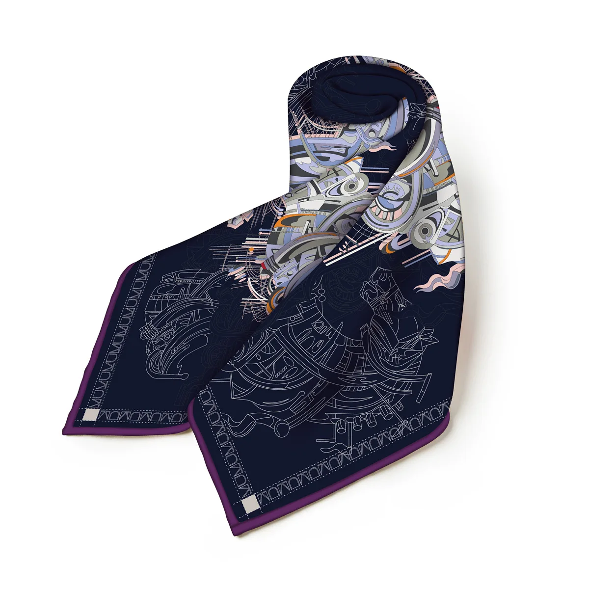 70%Cashmere 30%Silk Scarf 70CM Luxury Designer Hand Rolled Bandanas For Women Warm Square Shawls
