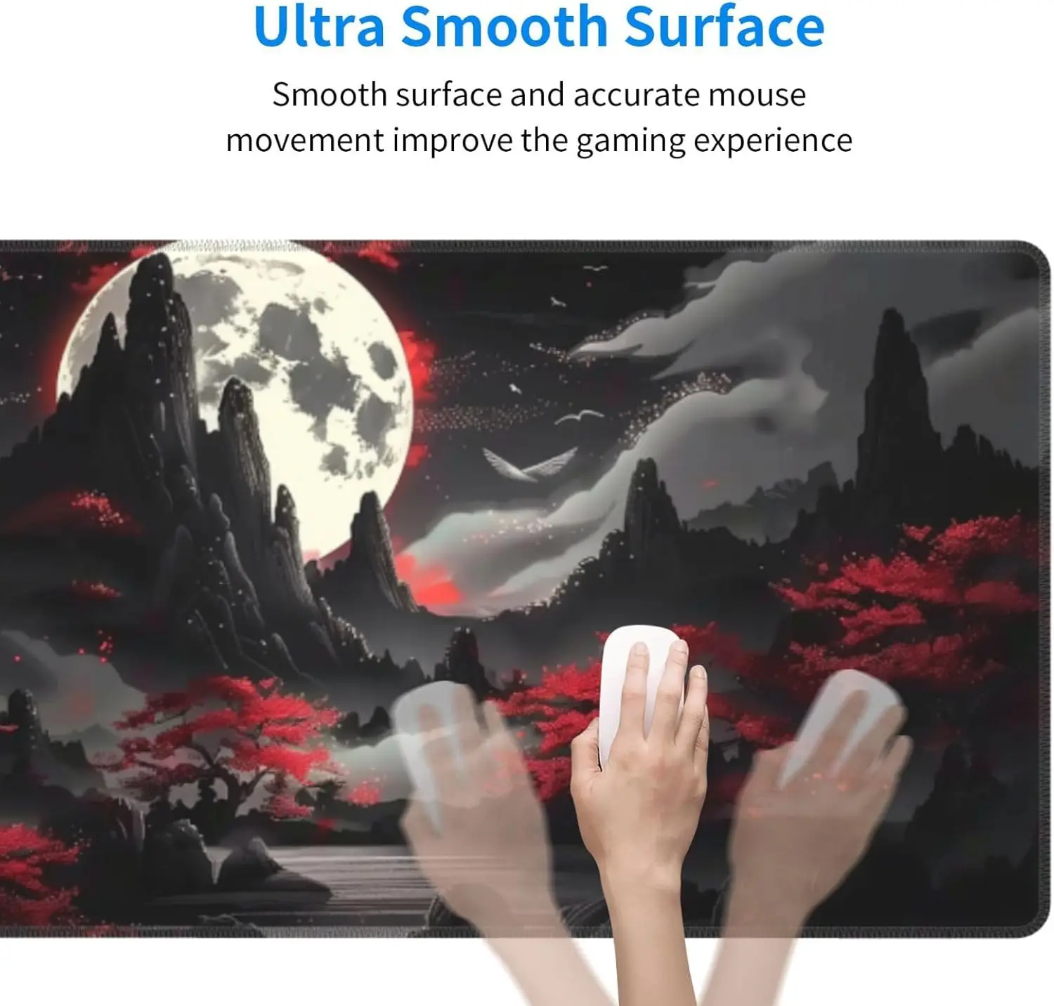 Tapis de souris de jeu Anime XL étendu, bords cousus imperméables, tapis de bureau antidérapant pour accessoires de jeu sur PC de bureau à domicile