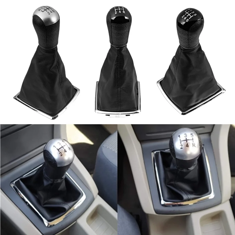 For Ford Focus Mondeo MK2 MK3 S-MAX C-MAX Mustang Fiesta Galaxy Transit 5/6 Speed Gear Shift Knob Lever Stick Gaiter Boot Cover