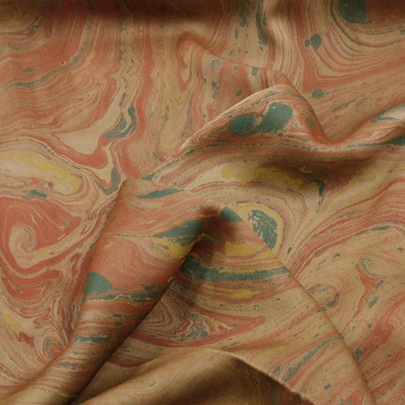 

Silk heavy satin double-sided intangible cultural heritage Xiangyunsha ramie fabric a niche designer's simple and elegant