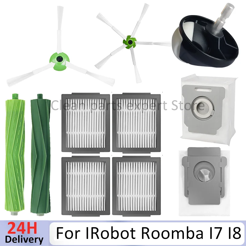 For IRobot Roomba i3 i4 i6 I7 I8 E5 E6 I3 J7 I6 Robot Vacuum Cleaner Parts Main Side Brush Hepa Filter Dust Bag Accessories