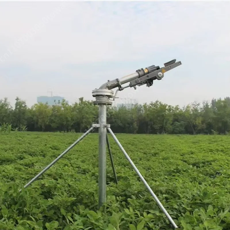 Type 50 Vertical Rocker Arm Sprinkler Gun,52-106m Spray Range,Flange Connection Agricultural Irrigation Gun with Multiple Nozzle