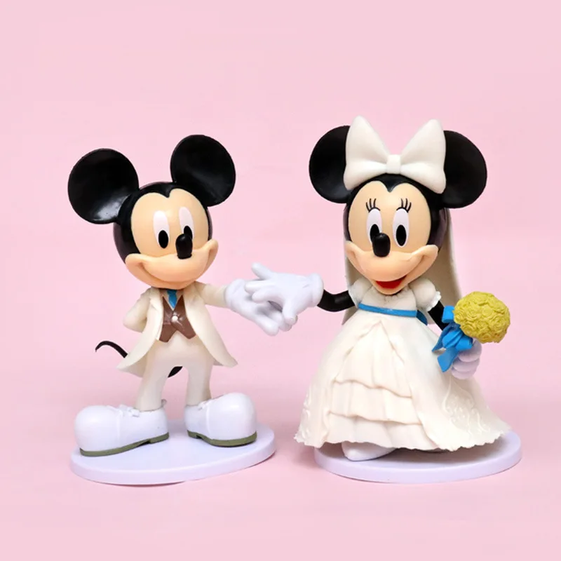 

Модные свадебные платья Фигурки Микки и Минни Пара кукол Свадебные подарки Автомобиль Настольные украшения Украшения