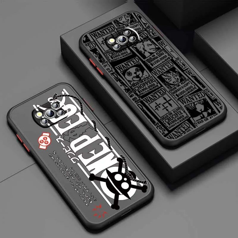 

Trend One Piece Luffy Zoro Phone Case For Xiaomi Poco X6 X5 X4 X3 M6 M5s M5 M4 M3 F6 F5 F4 F3 Pro 5G Frosted Translucent