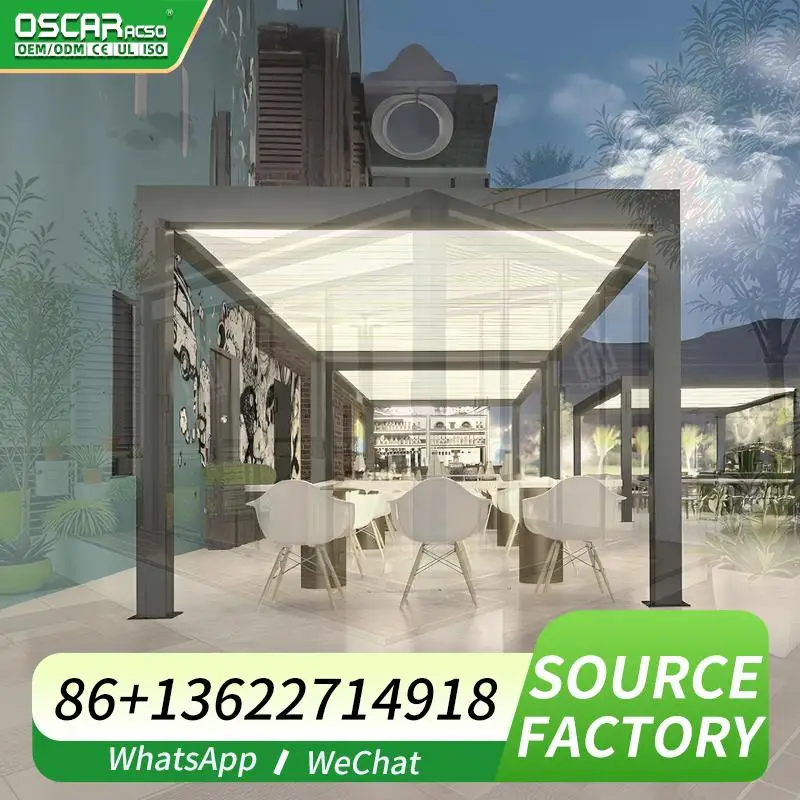 

Outdoor Waterproof Canopy Electric Shade Provider for Garden Patio Backyard Pergola