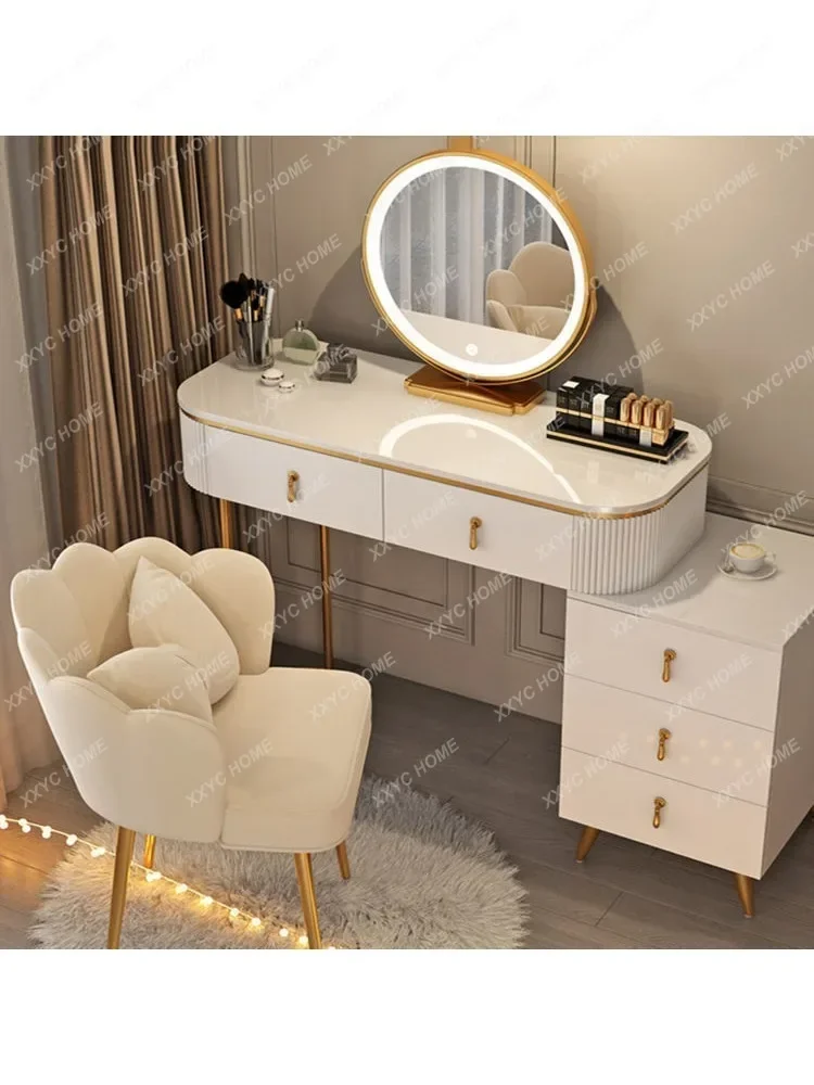 Bedroom Modern Simple Small Apartment Makeup Table Nordic Storage Cabinet Integrated bedroom furniture