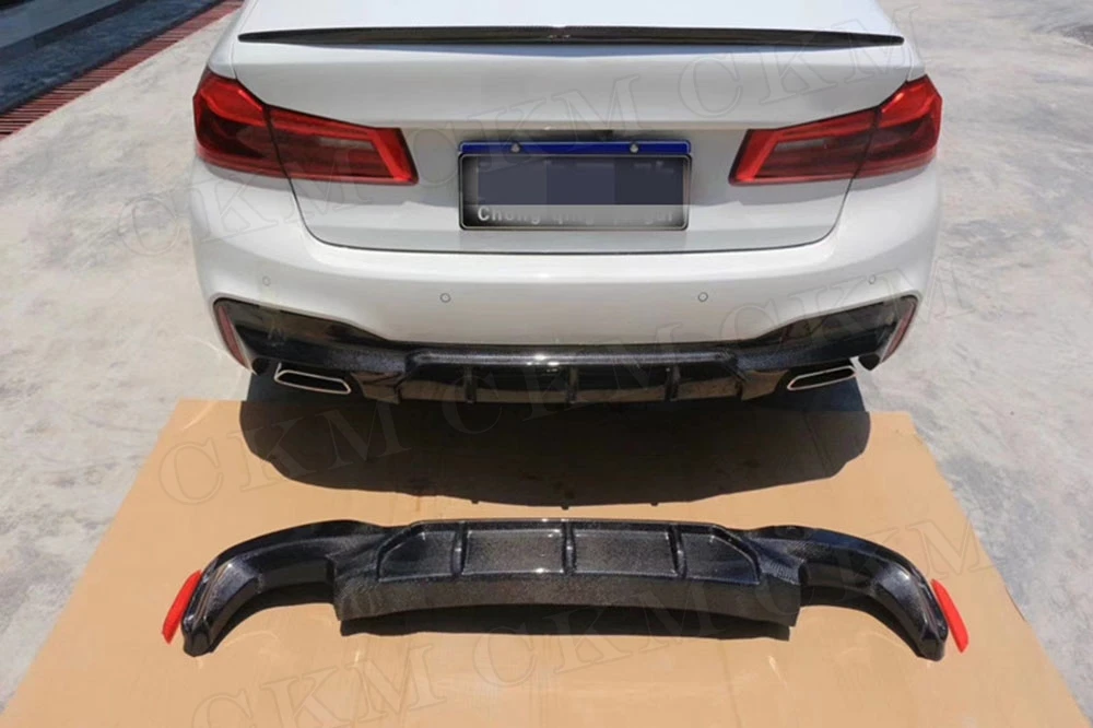 

Carbon Fiber Rear Lip Diffuser for BMW 5 Series G30 G31 G38 M Tech 2017-2023 ABS Car Bumper Protector Accessories