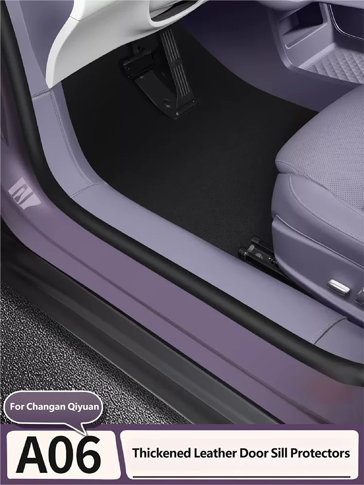 For Changan Qiyuan Nevo A06 2026 2027 Door Sill Protectors Welcome Pedals Thickened Leather Anti-stepping Interior Accessories