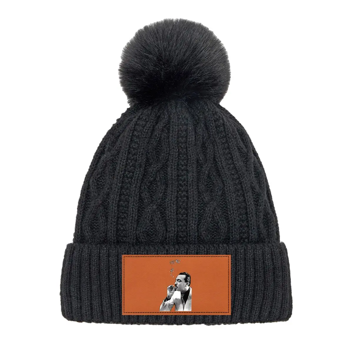 

Дымчатый знак, скрывает крутую сказку, повседневная шапка с помпоном, вязаная шляпа для работы, кампуса, на каждый день