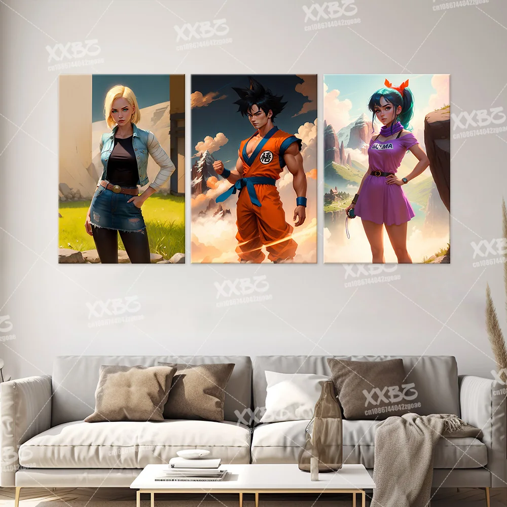 Dragon Ball Paintings Son Goku Wall Art Bulma Canvas Picture Anime Posters Lunch No Frame Super Saiyan 4 Vegeta Home Decoration