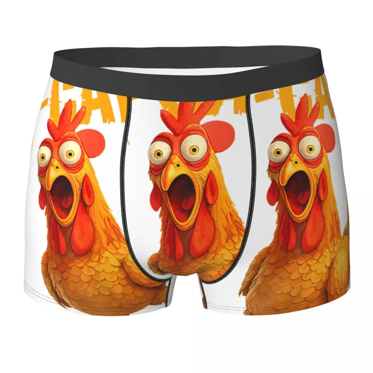 

Funny F-Caw-F Chicken FCAWF Chicken Underwear Man Panties Customs Funny Boxershorts High Quality Boxer Brief Large Size