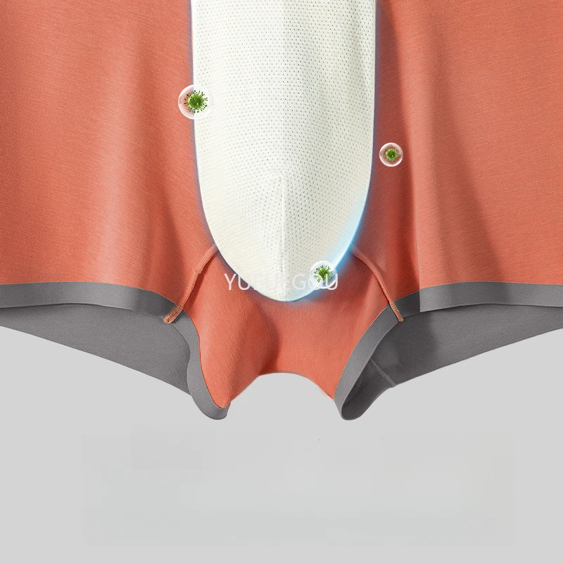 100S Modal Men Panties SPA Massage Sexy Underwear Breathable Seamless Boxer Shorts Solid Color High Elastic Pants Men‘s Boxers