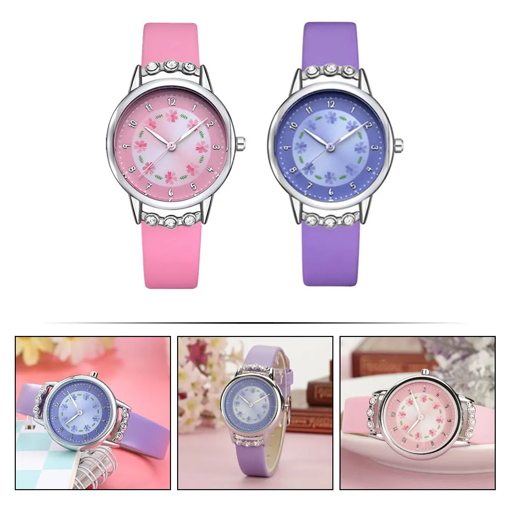 2pcs Cartoon Student For Watches For Casual Wrist Cartoon Wrist Watch Watch Timepiece