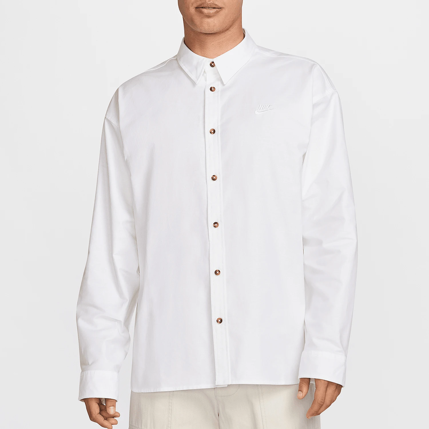 nike-authentic-2025-spring-new-men's-simple-collar-breathable-shirt-hm9591-100