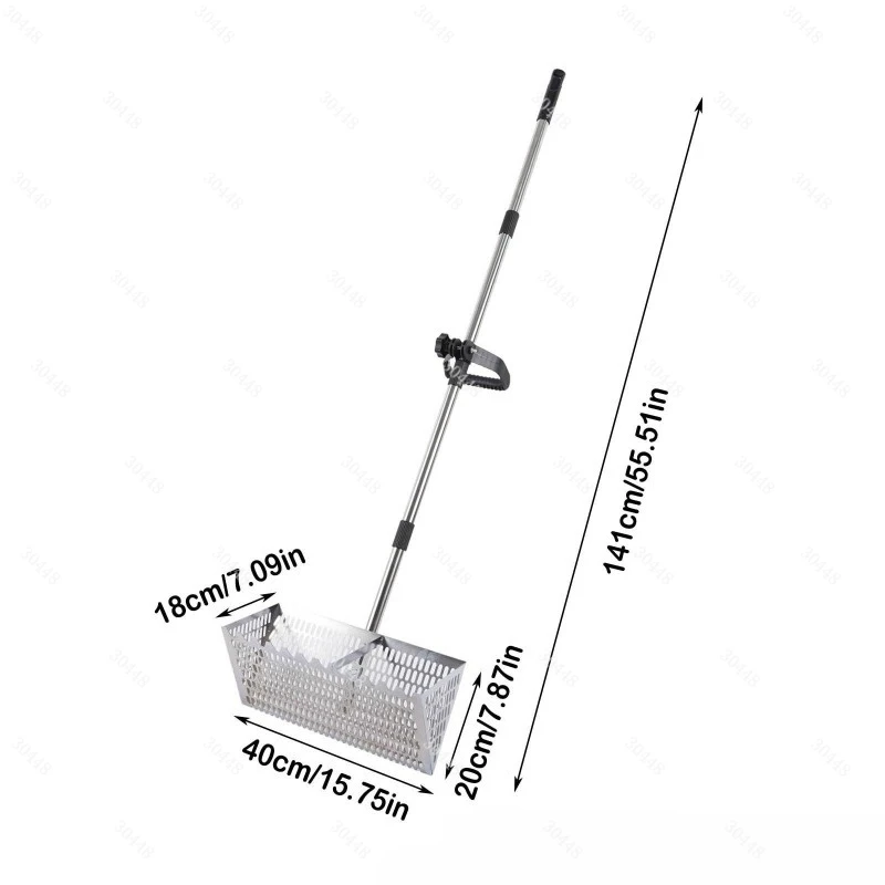 Stainless Steel Beach Shovel Multi-Function Sand Rake Treasure Hunting Sand Sifter Tool
