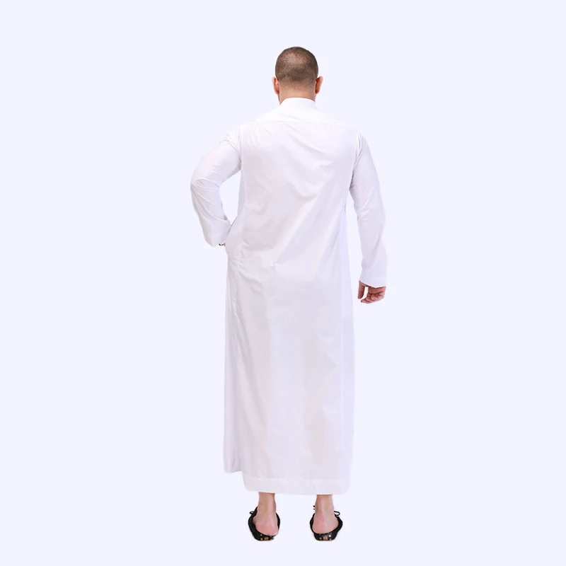 มุสลิมเสื้อผ้า Abaya Tenue Musulmane Homme Kaftan Leisure Jubba Thobe หลวมชุดดูไบซาอุดีอาระเบีย Robe อิสลามนิสัย