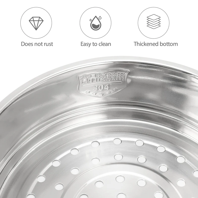 スチーマー 18 センチメートル肥厚食品スチームラックステンレス鋼スチーマー二重耳スープポットミルクポットキッチンツール