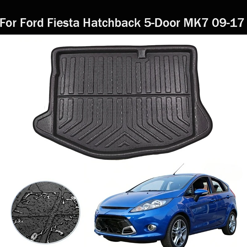 For Ford Fiesta Hatchback 5-Door MK7 09-17 Car Trunk Mat Interior Dedicated Retrofit Parts