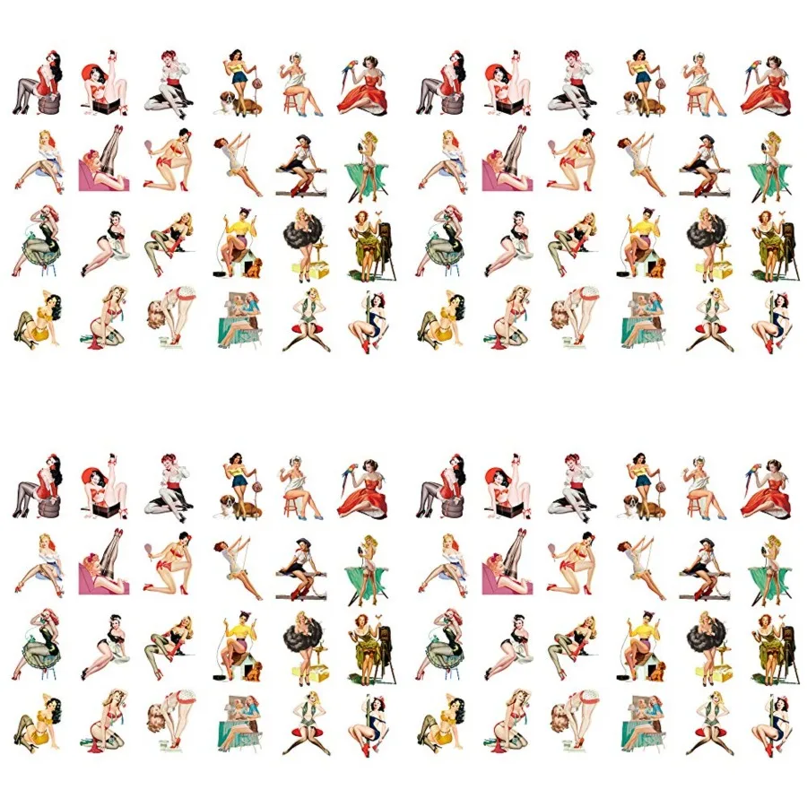 

Vintage Sexy Girls Kawaii Aesthetic Pastel Art Agenda Journal Planner Stationery Stickers for Daily Organization Creative Note-