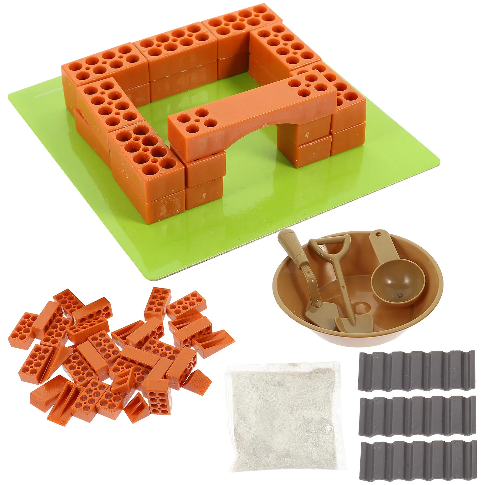1Set Simulated Brick Building House Kit Funny Colorful Bricks Educational Assemble Craft for Kids Develop Creativity Memory