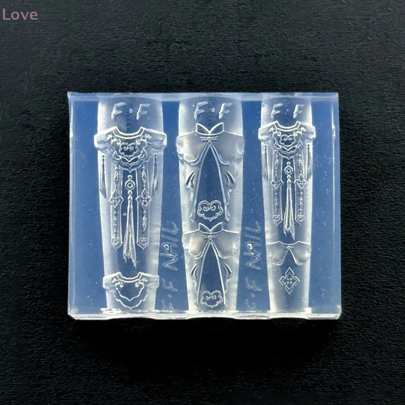 [L&P] النمط الصيني سحابة الكتف الملابس مسمار الفن قالب ثلاثية الأبعاد عالية الشفافية سيليكون منحوتة قالب مسمار الفن الملحقات