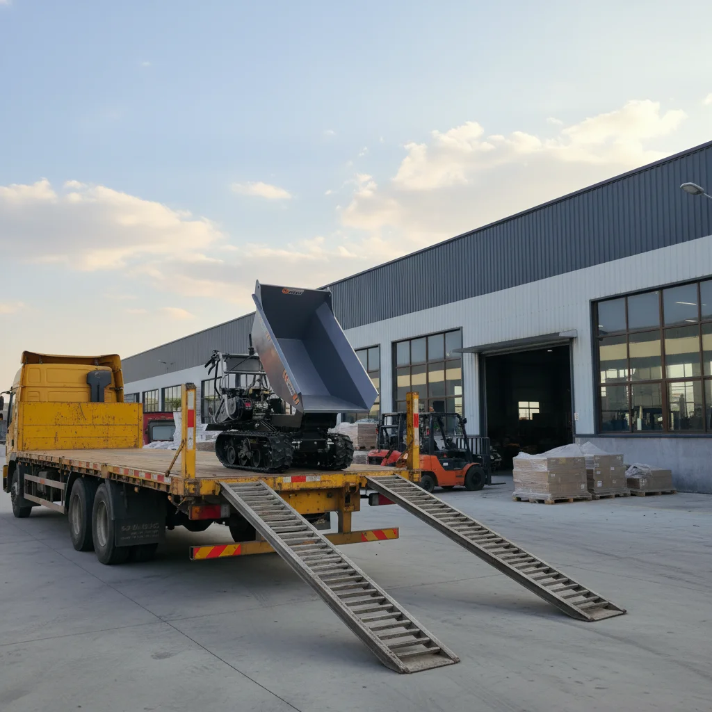 

Mini Track Site Transport Dumper 15HP 500kg Full Hydraulic Heavy Duty Crawler Barrow