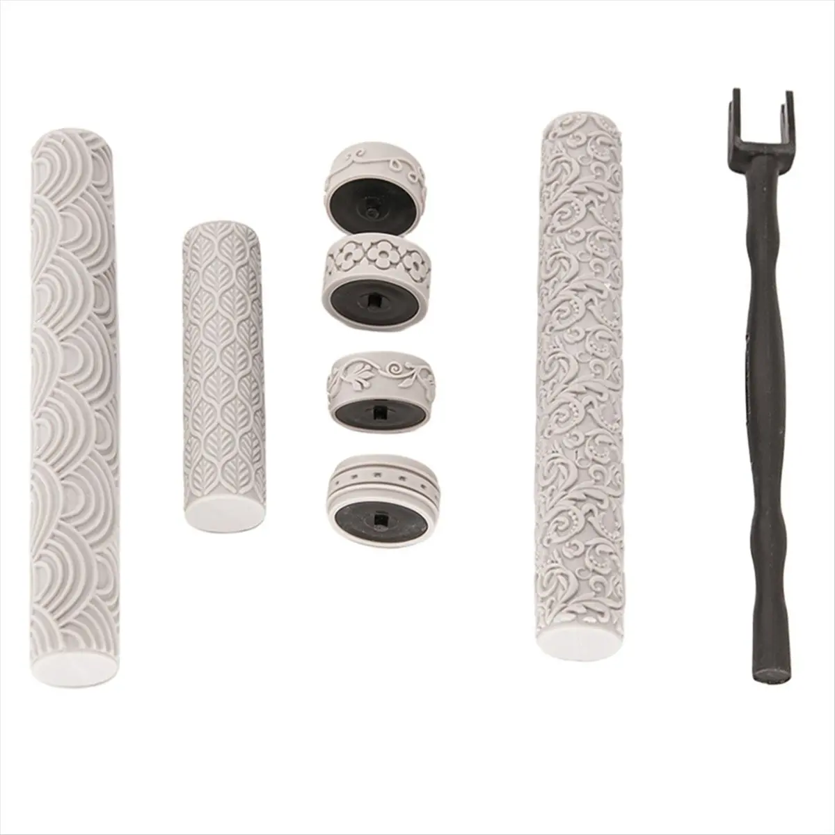 Polymer Clay Texture Roller Texture Rollers Hand Tools Set plastic